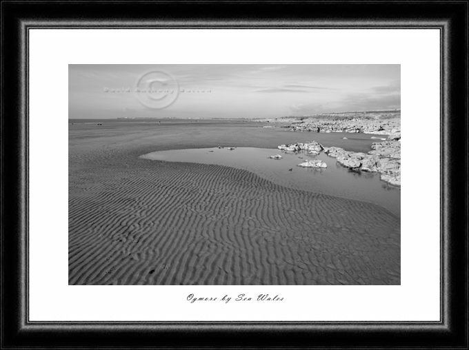 Black and white Photo of Hardies Bay Ogmore by Sea Wales UK by David Anthony batten