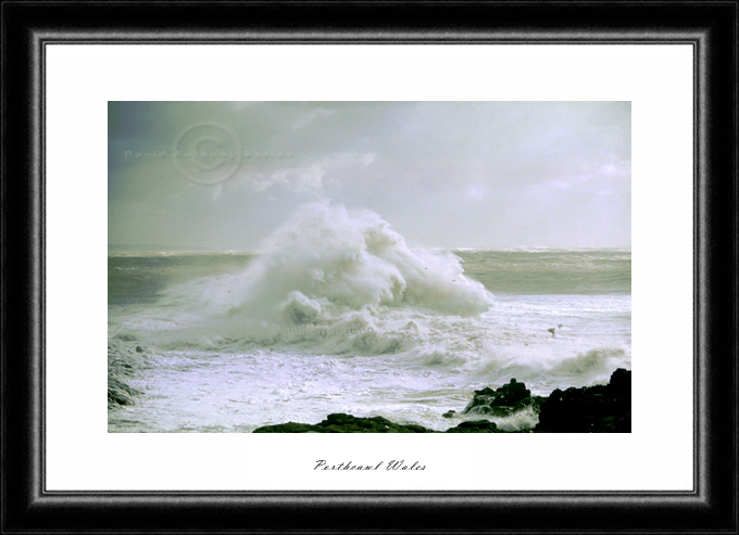 photo of backwash wave at porthcawl harbour in wales taken by david anthony batten