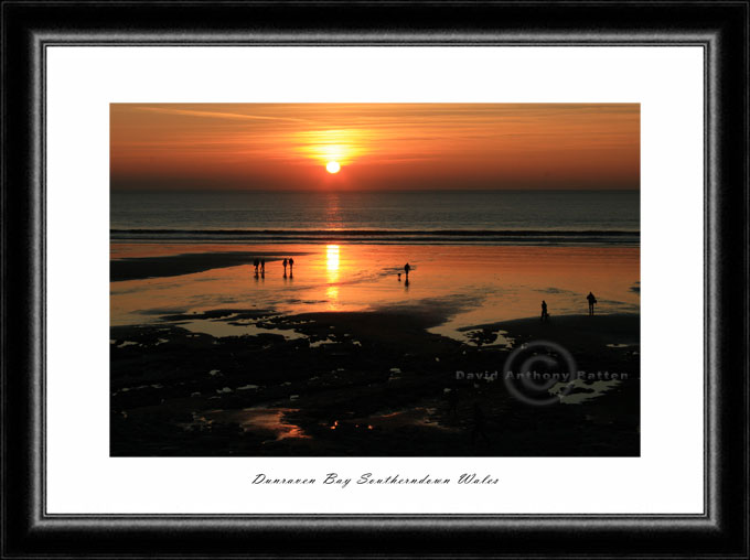 photo of foamy sunset at southerndown bay in wales